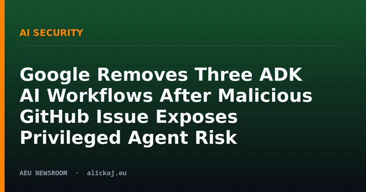Google Removes Three ADK AI Workflows After Malicious GitHub Issue Exposes Privileged Agent Risk