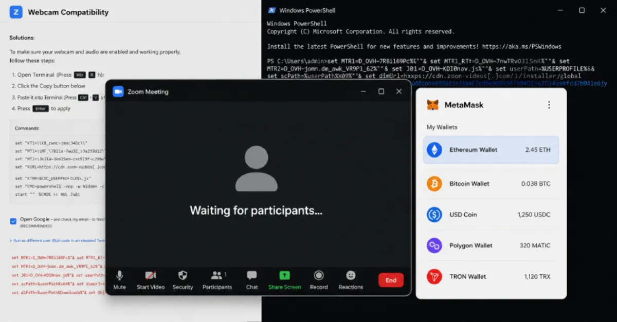 BlueNoroff Phishing Kit Impersonates Zoom to Steal Crypto Wallets