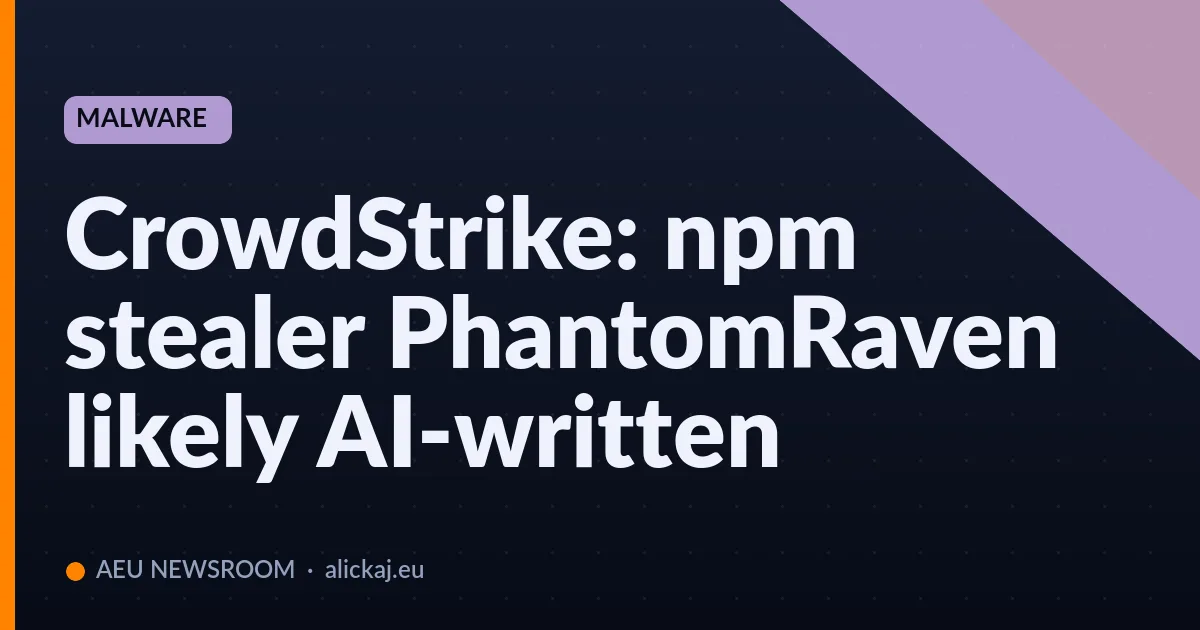 CrowdStrike: npm stealer PhantomRaven likely AI-written