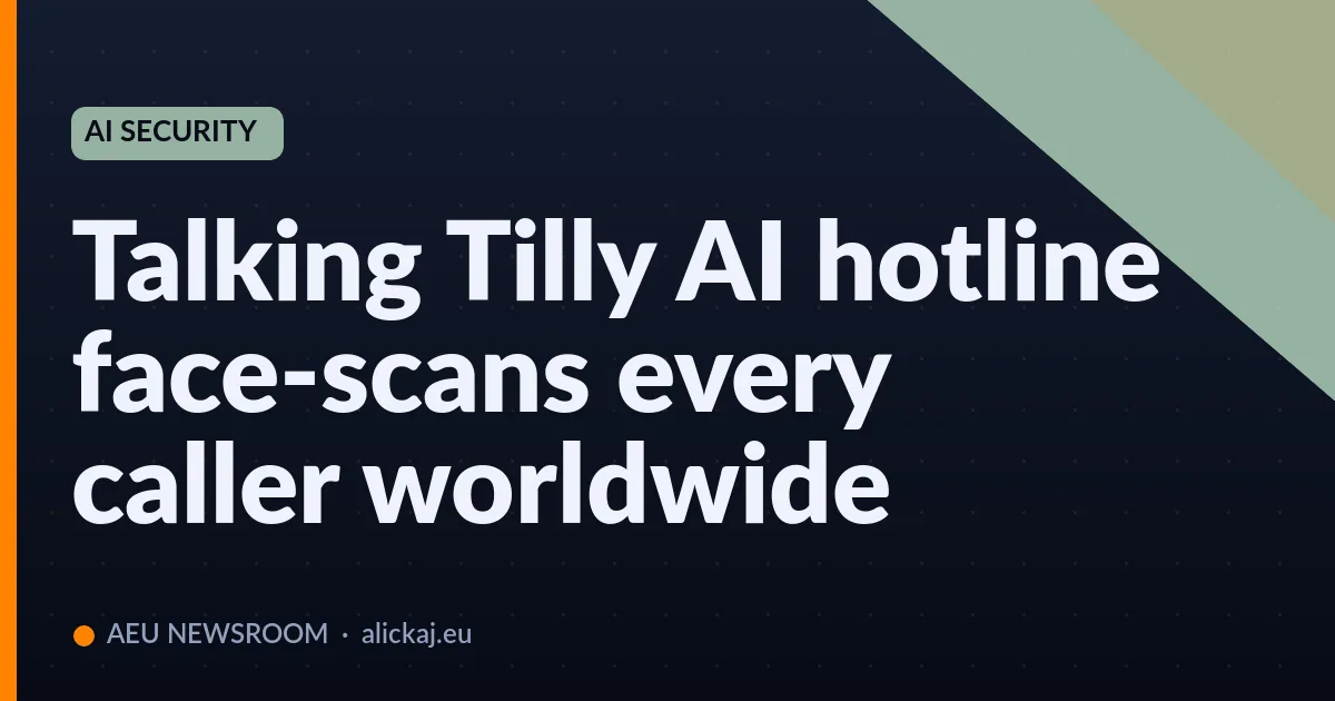 Talking Tilly AI hotline face-scans every caller worldwide