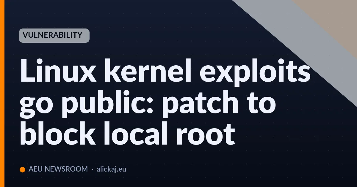 Linux kernel exploits go public: patch to block local root
