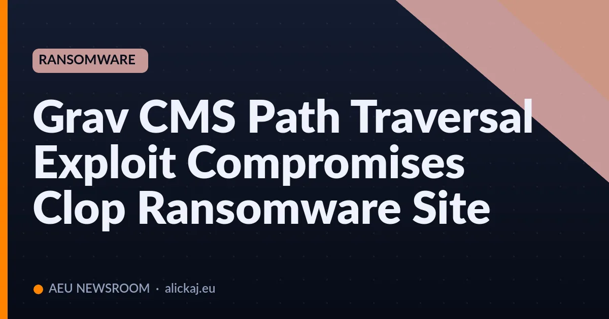Grav CMS Path Traversal Exploit Compromises Clop Ransomware Site