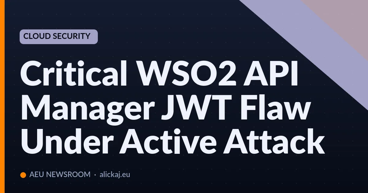 Critical WSO2 API Manager JWT Flaw Under Active Attack