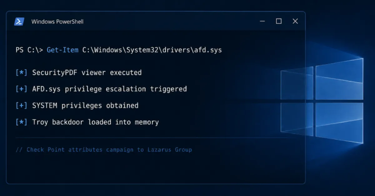 Windows Zero-Day Lets Lazarus Take Over Systems and Plant Backdoor