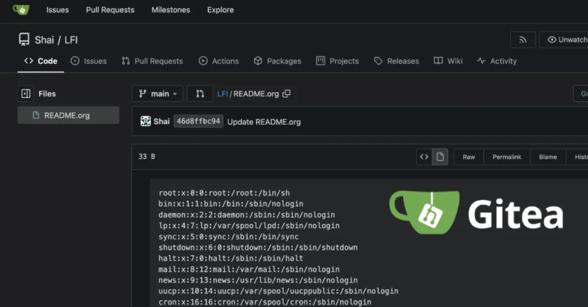 Severe Gitea Vulnerability Exposes Server Files to Remote Attackers Without Login