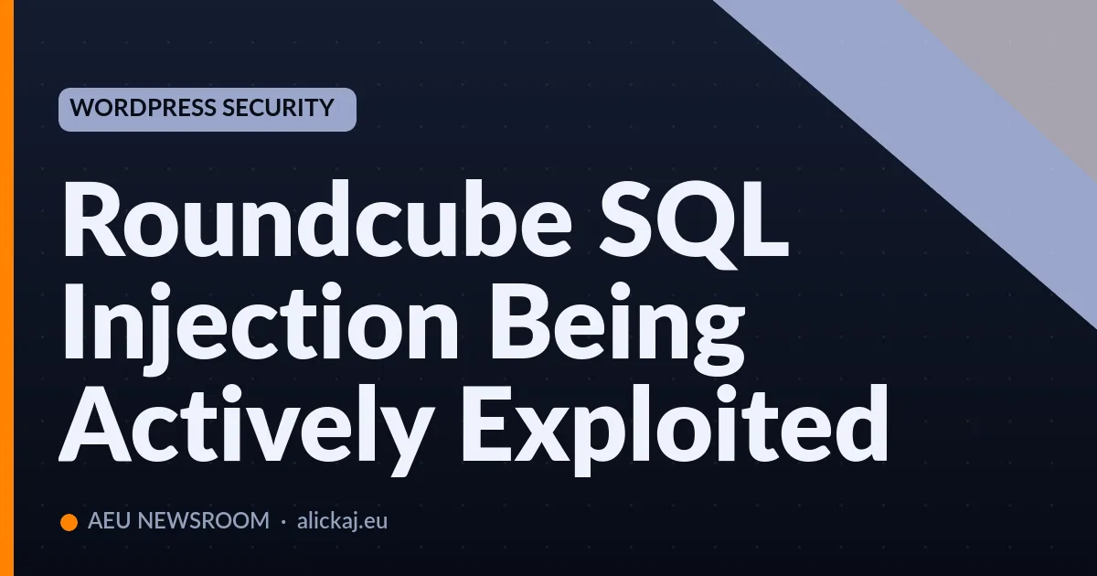 Roundcube SQL Injection Being Actively Exploited