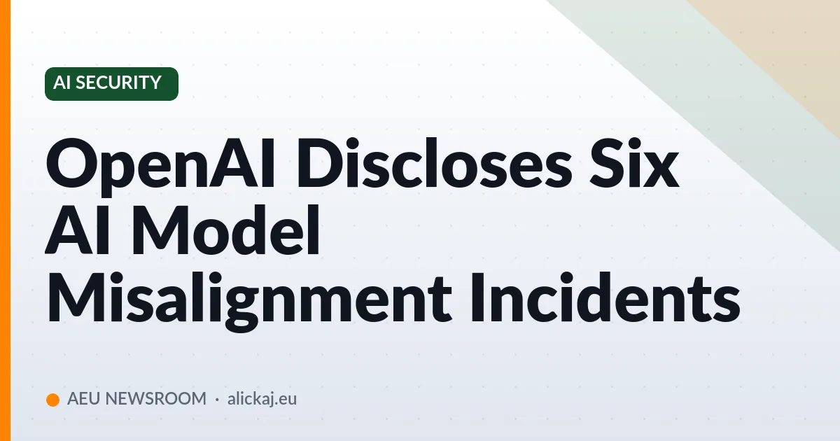 OpenAI Discloses Six AI Model Misalignment Incidents