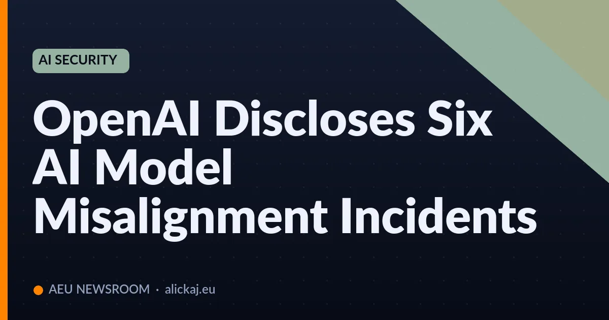 OpenAI Discloses Six AI Model Misalignment Incidents