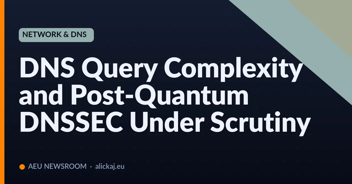 DNS Query Complexity and Post-Quantum DNSSEC Under Scrutiny