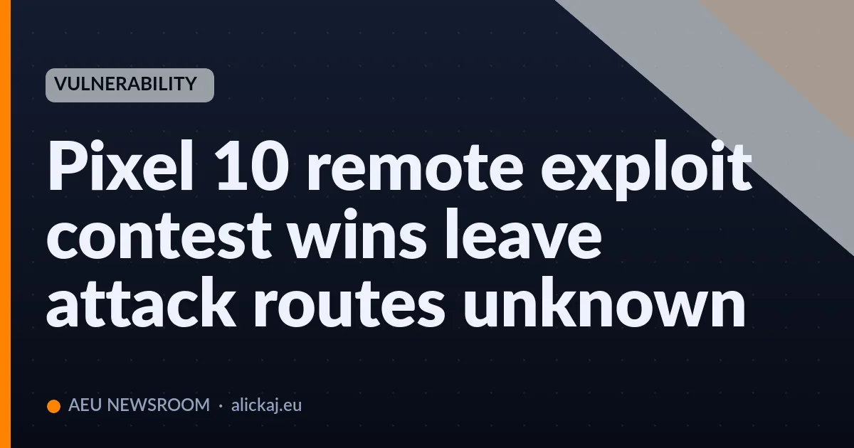Pixel 10 remote exploit contest wins leave attack routes unknown