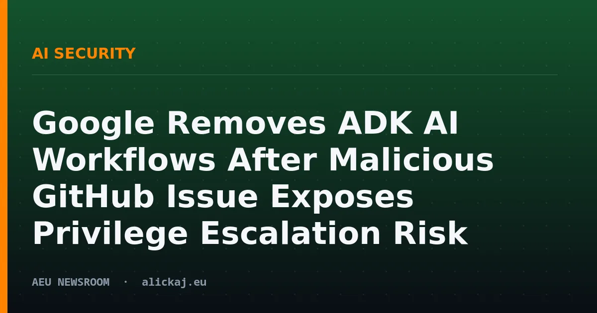 Google Removes ADK AI Workflows After Malicious GitHub Issue Exposes Privilege Escalation Risk