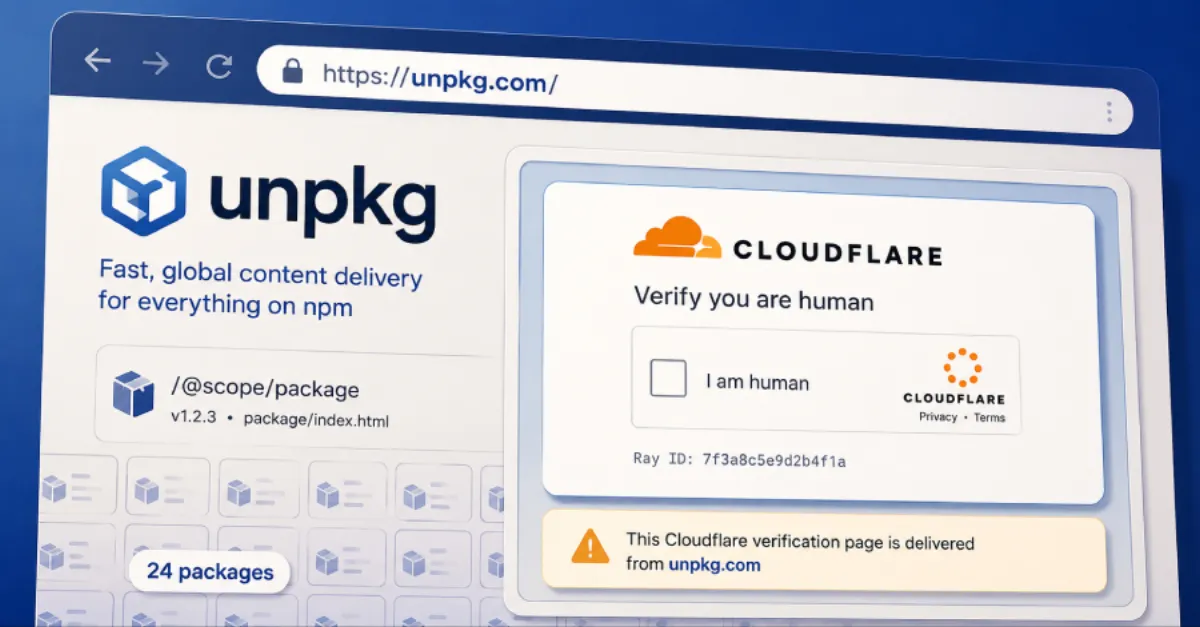 Malicious npm Packages Exploit unpkg CDN Mirrors to Serve Fake Cloudflare CAPTCHA Pages