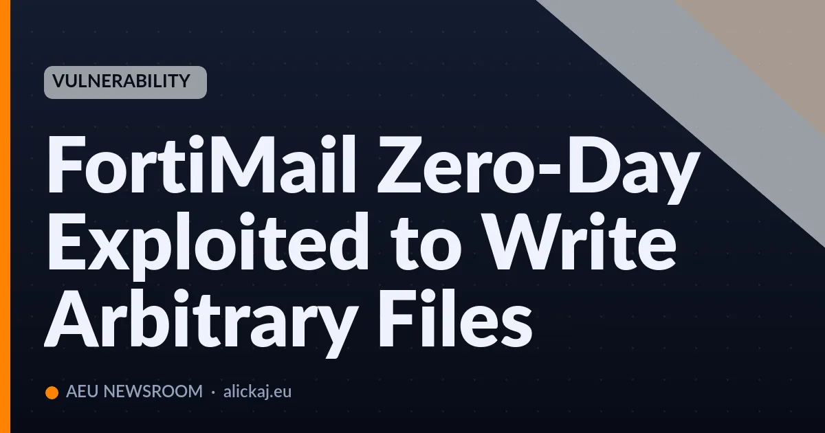 FortiMail Zero-Day Exploited to Write Arbitrary Files