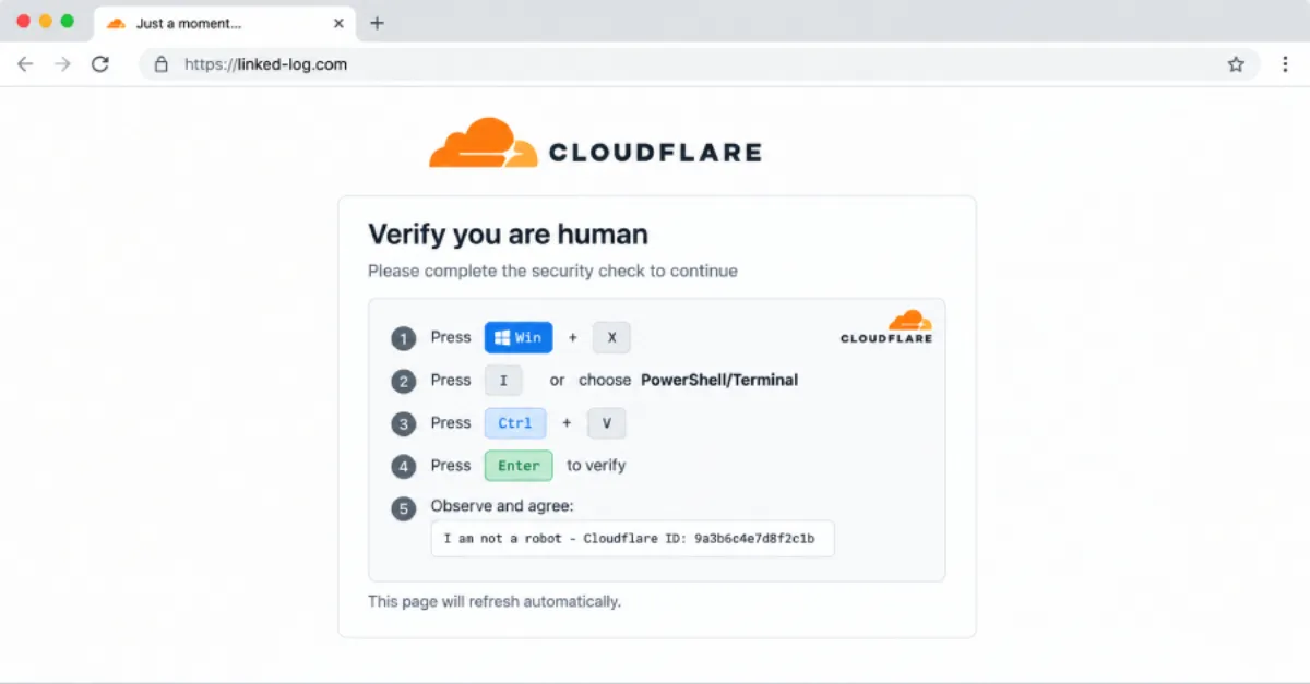 TerminalFix Attack: Fake Cloudflare Captcha Pages Plant Hidden Remote Access Tunnel