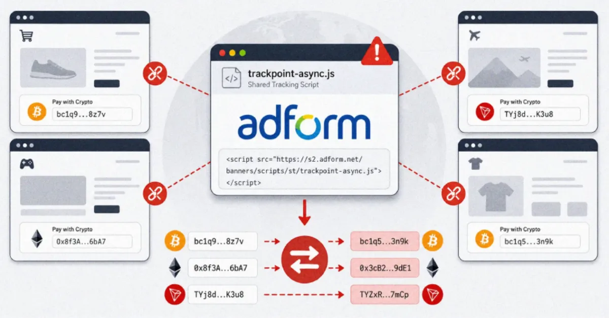 Malicious Adform CDN Script Caught Swapping Crypto Wallet Addresses on Client Websites