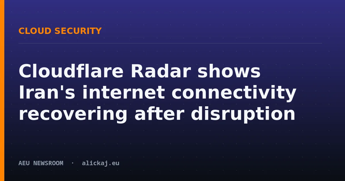 Cloudflare Radar shows Iran's internet connectivity recovering after disruption