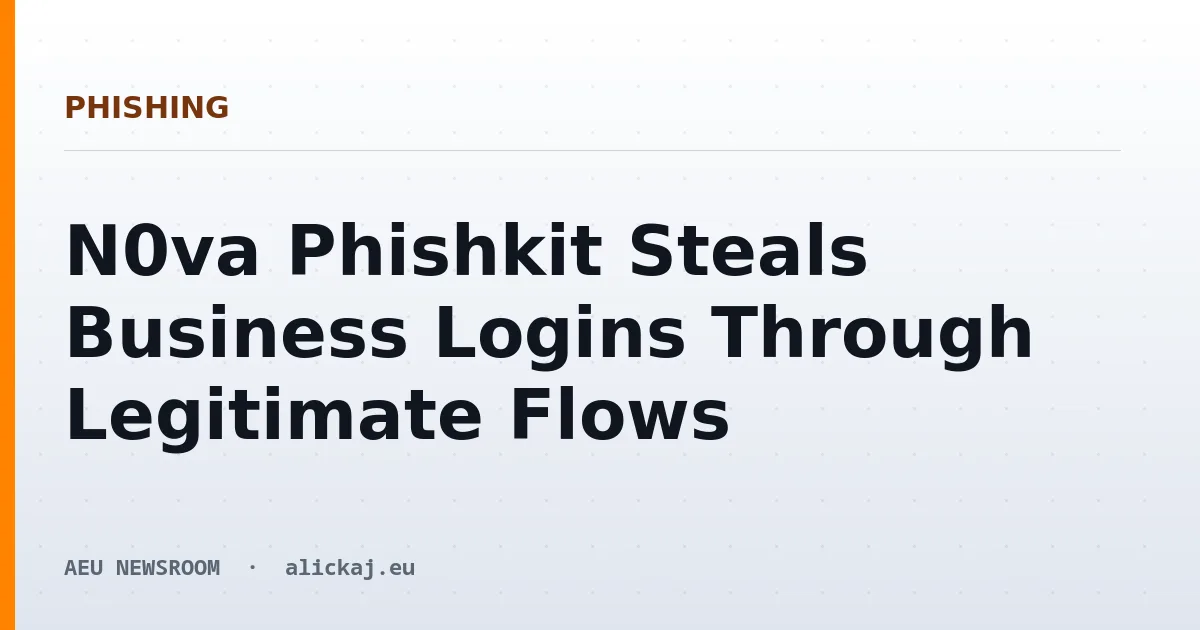 N0va Phishkit Steals Business Logins Through Legitimate Flows