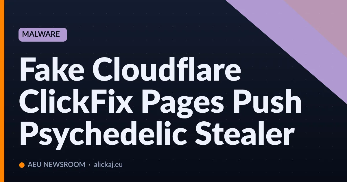 Fake Cloudflare ClickFix Pages Push Psychedelic Stealer