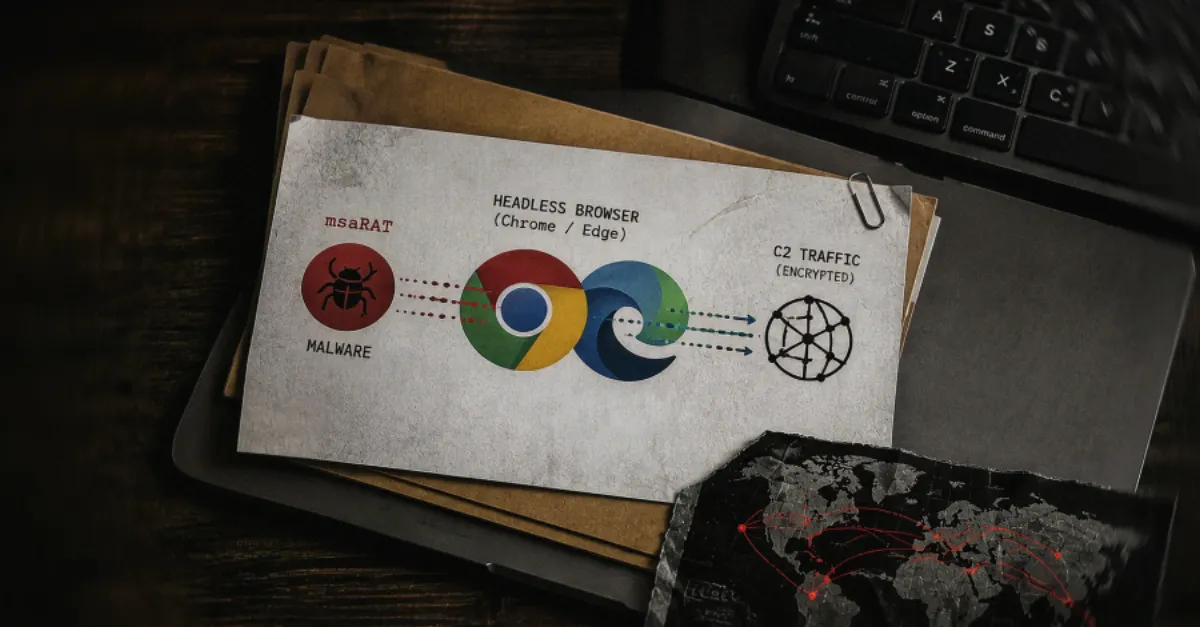 Chaos Ransomware Deploys msaRAT to Tunnel C2 Through Headless Chrome and Edge