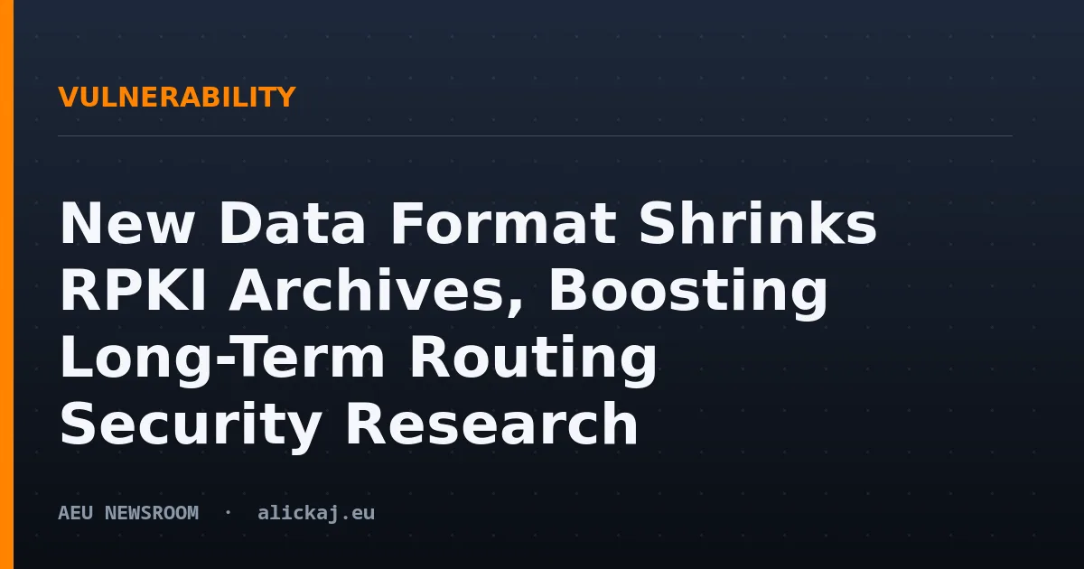 New Data Format Shrinks RPKI Archives, Boosting Long-Term Routing Security Research